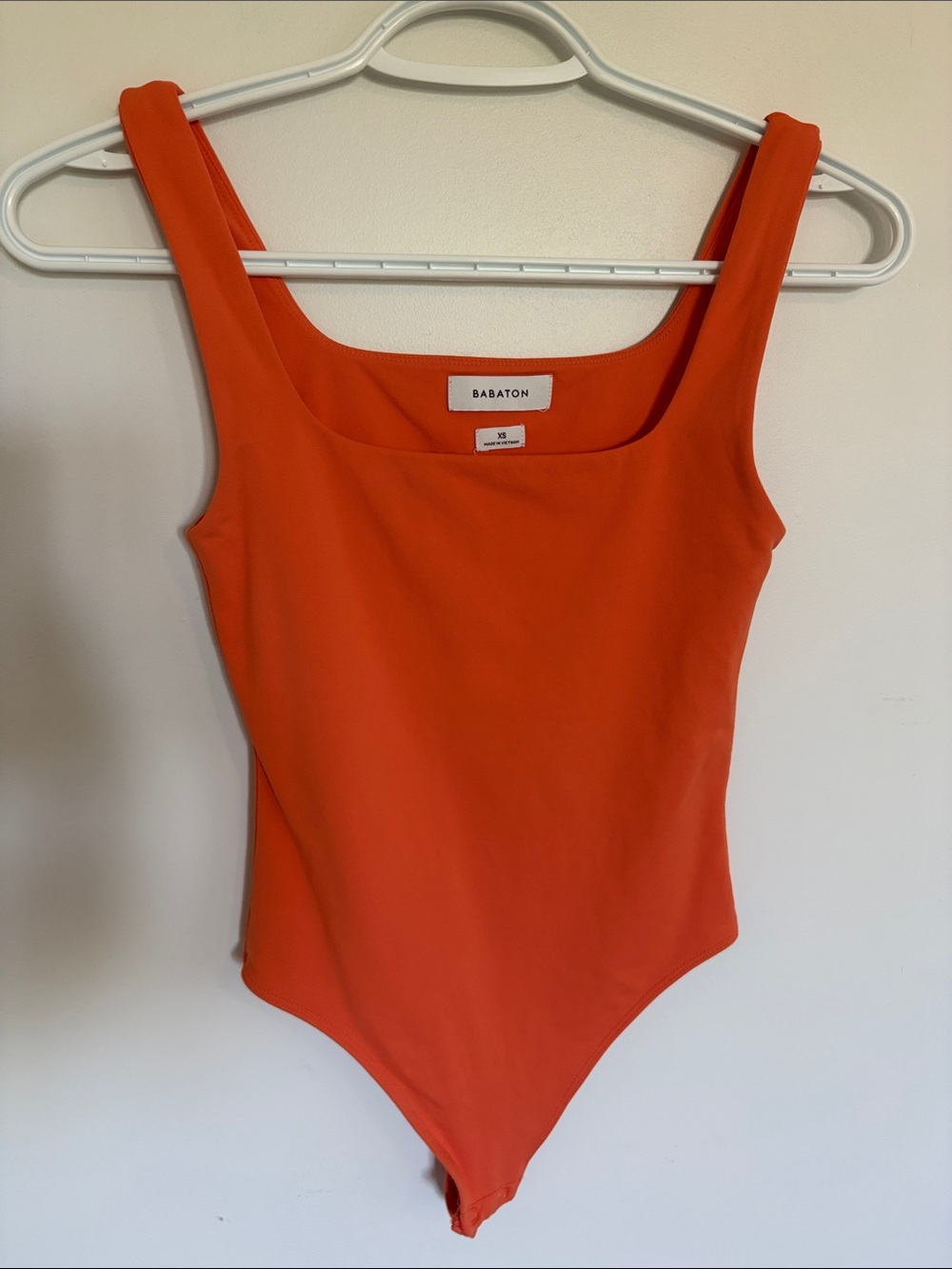 Babaton Bright Orange Square Neck Kids One-Piece